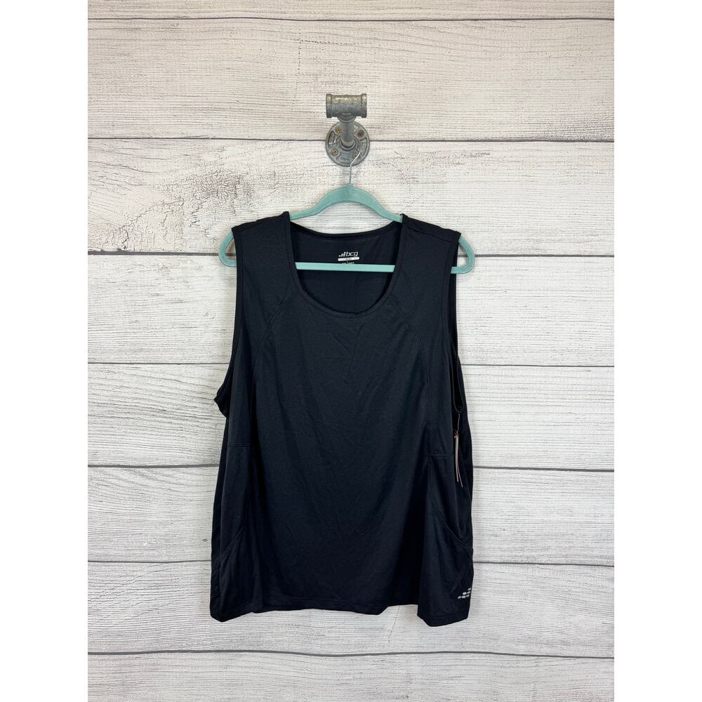 BCG Plus Size Black Dark Gray Sleeveless Active Workout Tank Size 2X